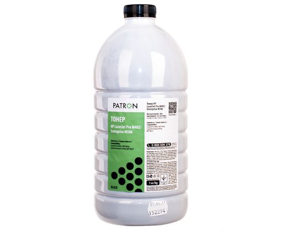 Купить Тонер HP LJ Pro M402/Enterprise M506 флакон, 1 кг Patron (PN-HLJPM402-1) по лучшей цене