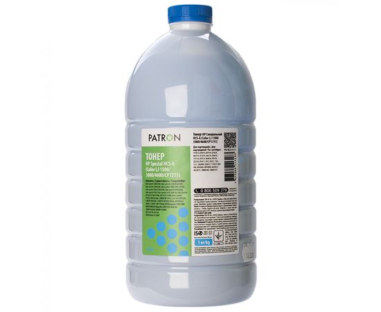 Купить Тонер HP специальный HCS-A флакон, 1 кг, голубой Patron (PN-HCS-A-C-1) по лучшей цене
