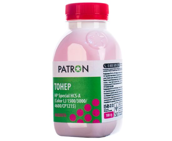 Купить Тонер HP специальный HCS-A флакон, 100 г, пурпурный Patron (PN-HCS-A-M-100) по лучшей цене