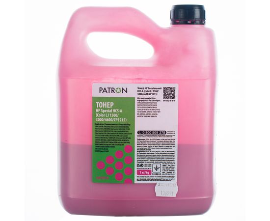 Купить Тонер HP специальный HCS-A флакон, 1 кг, пурпурный Patron (PN-HCS-A-M-1) по лучшей цене