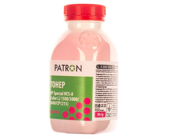 Купить Тонер HP специальный HCS-A флакон, 50 г, пурпурный Patron (PN-HCS-A-M-050) по лучшей цене