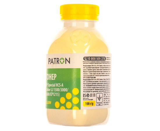 Купить Тонер HP специальный HCS-A флакон, 100 г, желтый Patron (PN-HCS-A-Y-100) по лучшей цене