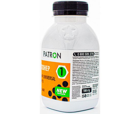 Купить Тонер HP универсальный №1 флакон, 100 г Patron (PN-HU1-100) по лучшей цене