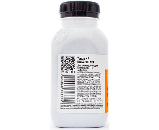 Купить Тонер HP универсальный №1 флакон, 100 г Patron (PN-HU1-100) по лучшей цене