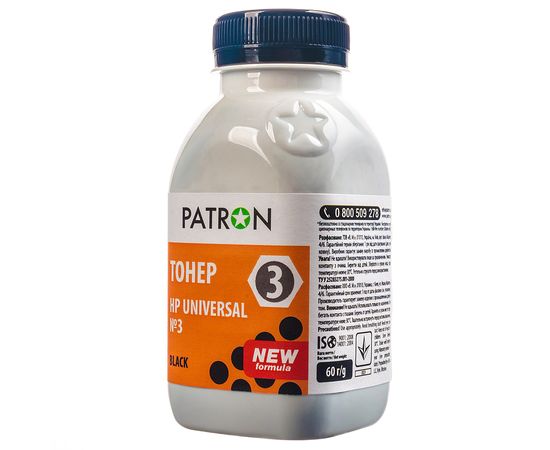 Купить Тонер HP универсальный №3 флакон, 60 г Patron (PN-HU3-060) по лучшей цене