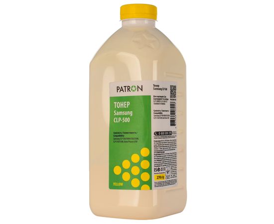 Купить Тонер Samsung CLP-500 флакон, 270 г, желтый Patron (PN-SCLP500-Y-270) по лучшей цене