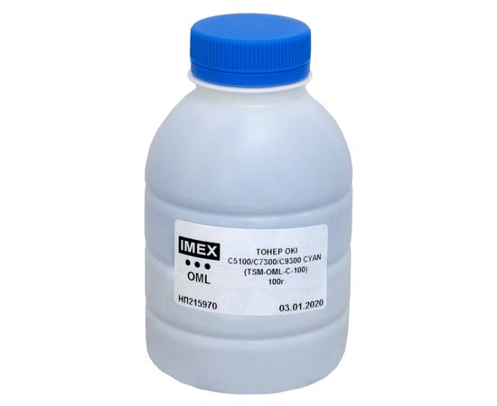 Купить Тонер Oki C5100 флакон, 100 г, голубой Imex (TSM-OML-C-100) по лучшей цене