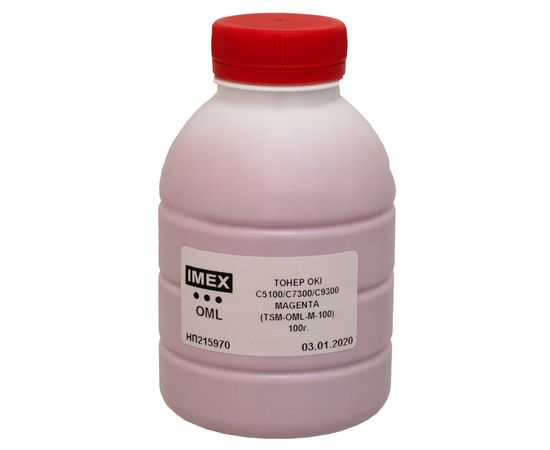 Купить Тонер Oki C5100 флакон, 100 г, пурпурный Imex (TSM-OML-M-100) по лучшей цене