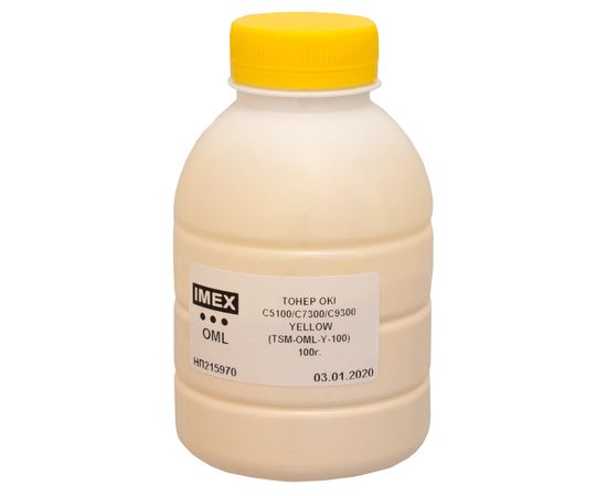 Купить Тонер Oki C5100 флакон, 100 г, желтый Imex (TSM-OML-Y-100) по лучшей цене