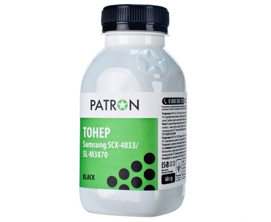 Купить Тонер Samsung SCX-4833/SL-M3870 флакон, 60 г Patron (PN-SSCX4833-060) по лучшей цене