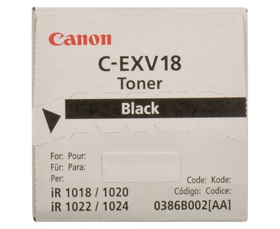 Купить Тонер-картридж C-EXV18 черный Canon (0386B002) по лучшей цене