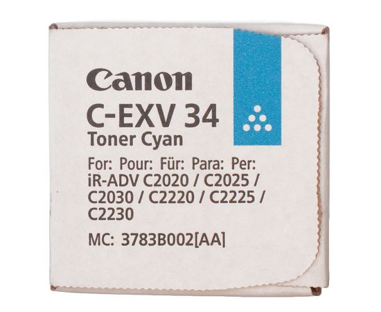 Купить Тонер-картридж C-EXV34 голубой Canon (3783B002) по лучшей цене