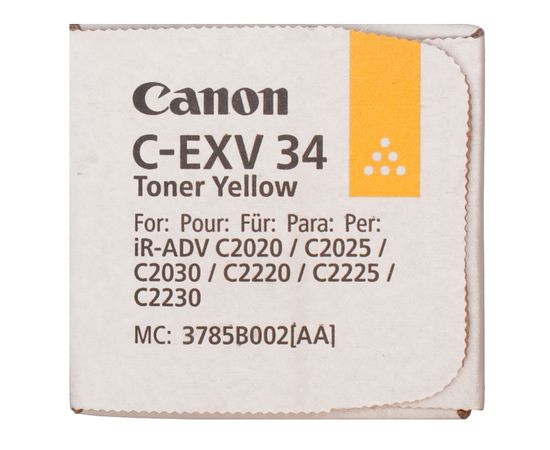 Купить Тонер-картридж C-EXV34 желтый Canon (3785B002) по лучшей цене