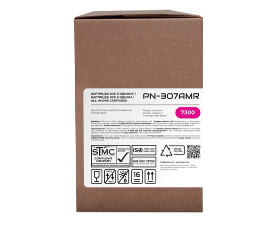 Купить Картридж совместимый HP 307A (CE743A) пурпурный Extra Patron (PN-307AMR) по лучшей цене