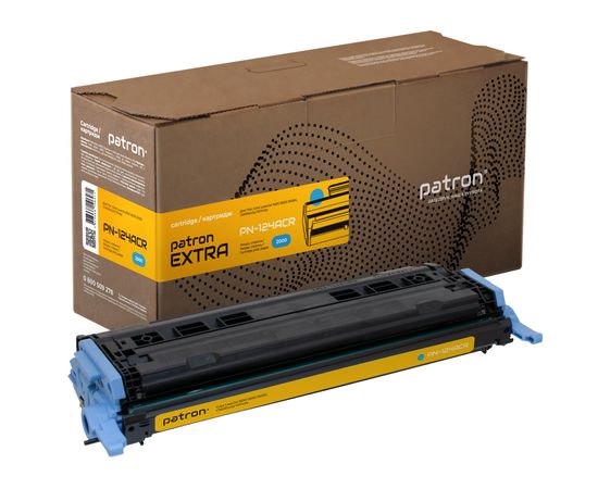 Купить Картридж совместимый HP 124A (Q6001A) голубой Extra Patron (PN-124ACR) по лучшей цене