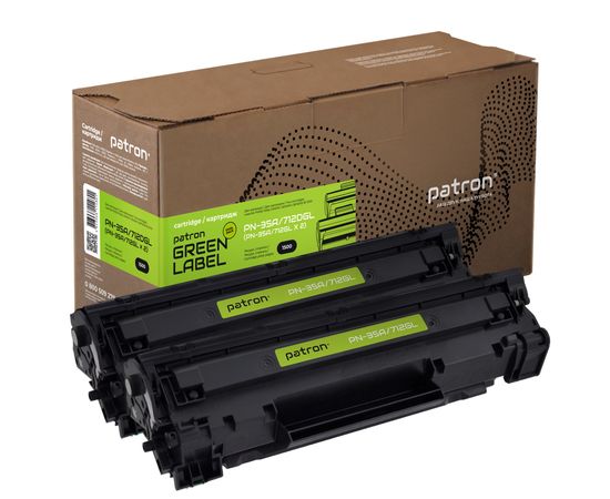 Купить Картридж совместимый HP 35A (CB435A)/Canon 712 двойная упаковка Green Label Patron (PN-35A/712DGL) по лучшей цене