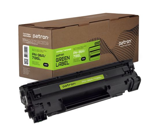 Купить Картридж совместимый HP 36A (CB436A)/Canon 713 Green Label Patron (PN-36A/713GL) по лучшей цене