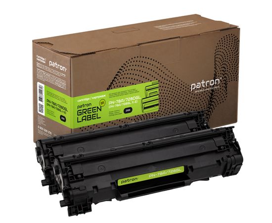 Купить Картридж совместимый HP 78A (CE278A)/Canon 728 двойная упаковка Green Label Patron (PN-78A/728DGL) по лучшей цене