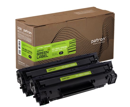Купить Картридж совместимый HP 85A (CE285A)/Canon 725 двойная упаковка Green Label Patron (PN-85A/725DGL) по лучшей цене