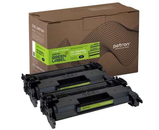 Купить Картридж совместимый HP 26A (CF226A) двойная упаковка Green Label Patron (PN-26ADGL) по лучшей цене