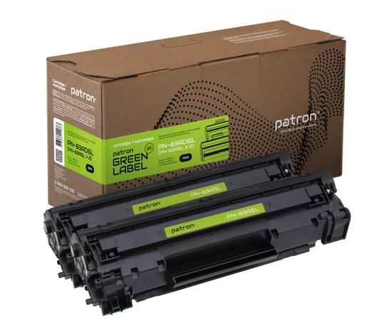 Купить Картридж совместимый HP 83A (CF283A) двойная упаковка Green Label Patron (PN-83ADGL) по лучшей цене