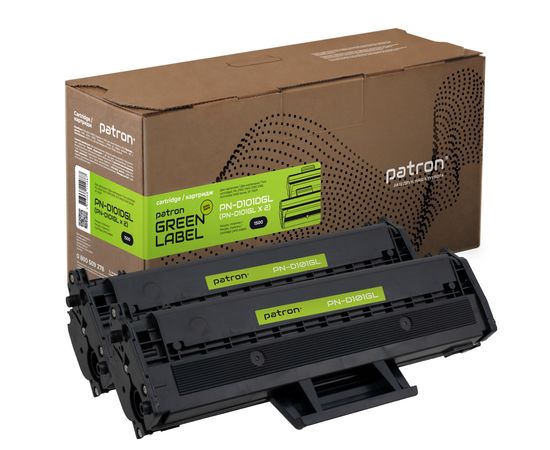 Купить Картридж совместимый Samsung MLT-D101S (ML-2160) двойная упаковка Green Label Patron (PN-D101DGL) по лучшей цене