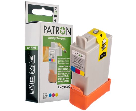 Купить Картридж совместимый Canon BCI-21/BCI-24 3х5.5 мл, 3-х цветный Patron (PN-21/24C) по лучшей цене