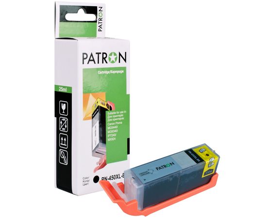 Купить Картридж совместимый Canon PGI-450Bk XL (6434B001) 25 мл, черный Patron (PN-450XL-BK) по лучшей цене