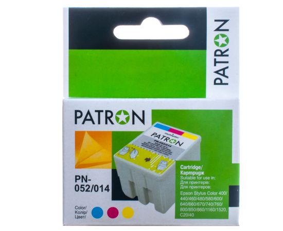 Купить Картридж совместимый Epson T052 (C13T052040) 3х12.5 мл, 3-х цветный Patron (PN-052/014) по лучшей цене