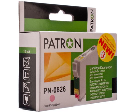 Купить Картридж совместимый Epson T0816 XL (C13T08164) 13 мл, светло-пурпурный Patron (PN-0826) (№3) по лучшей цене