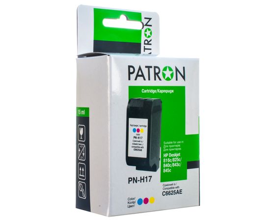 Купить Картридж совместимый HP 17 (C6625AE) 15 мл, 3-х цветный Patron (PN-H17) по лучшей цене