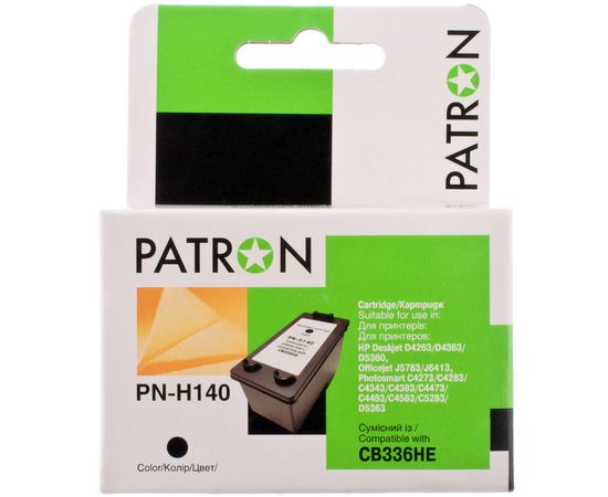 Купить Картридж совместимый HP 140XL (CB336HE) 25 мл, черный Patron (PN-H140XL) по лучшей цене