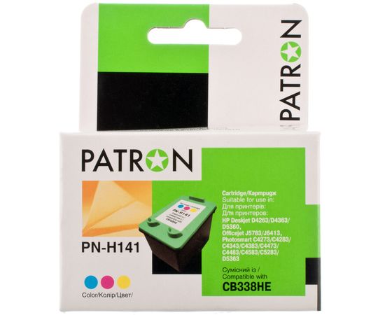 Купить Картридж совместимый HP 141XL (CB338HE) 14 мл, 3-х цветный Patron (PN-H141XL) по лучшей цене