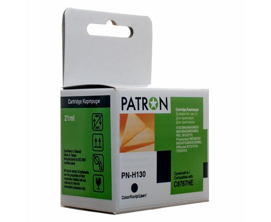 Купить Картридж совместимый HP 130 (C8767HE) 21 мл, черный Patron (PN-H130) по лучшей цене