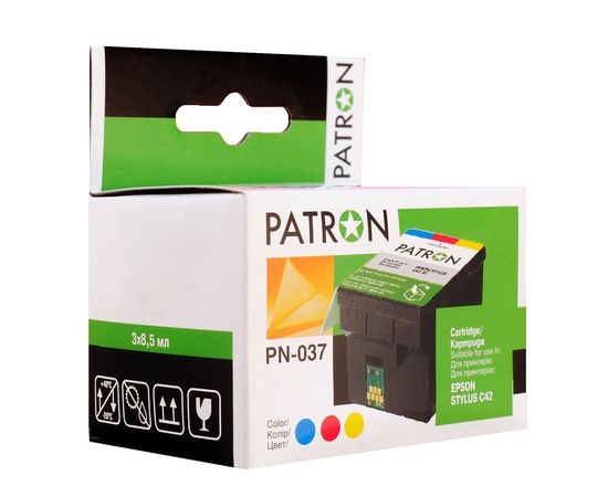 Купить Картридж совместимый Epson T037 (C13T037040) 3х8.5 мл, 3-х цветный Patron (PN-037) по лучшей цене