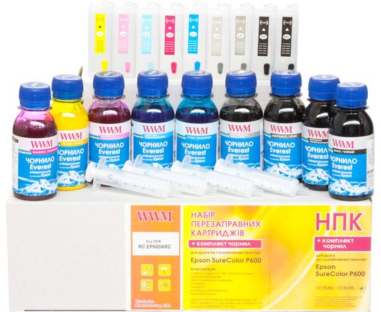 Купить Набор перезаправляемых картриджей WWM для Epson SureColor SC-P600 (RC.EP600ARC) ARC по лучшей цене