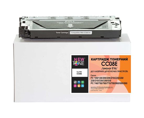Купить Картридж тонерный NewTone для Canon FC-128/230/310/330 аналог E16 Black (CC08E) по лучшей цене