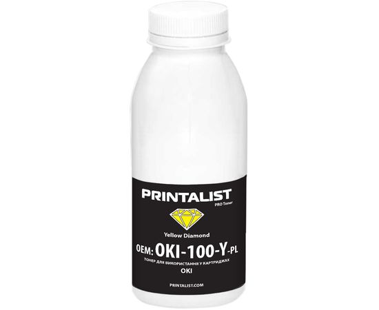 Купить Тонер PRINTALIST для OKI универсальный бутль 100г Yellow (OKI-100-Y-PL) по лучшей цене