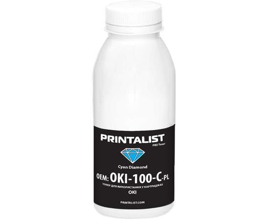 Купить Тонер PRINTALIST для OKI универсальный бутль 100г Cyan (OKI-100-C-PL) по лучшей цене
