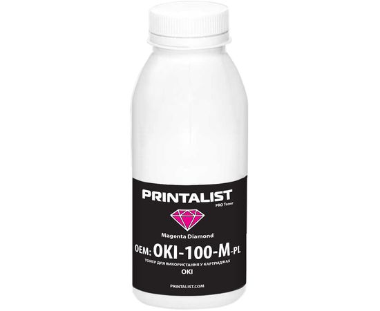 Купить Тонер PRINTALIST для OKI универсальный бутль 100г Magenta (OKI-100-M-PL) по лучшей цене