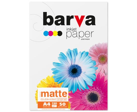 Купить Фотобумага матовая двусторонняя 190 г/м2, А4, 50 л Original Barva (IP-B190-057) по лучшей цене