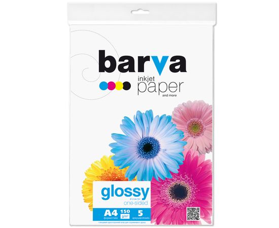 Купить Фотобумага глянцевая 150 г/м2, А4, 5 л Original Barva (IP-C150-T01) по лучшей цене