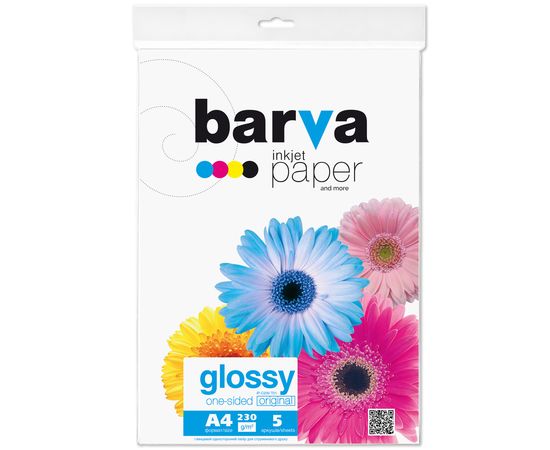 Купить Фотобумага глянцевая 230 г/м2, А4, 5 л Original Barva (IP-C230-T01) по лучшей цене