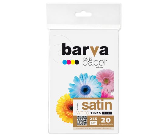 Купить Фотобумага белый сатин 255 г/м2, 10x15, 20 л Profi Barva (IP-V255-222) по лучшей цене