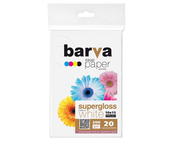 Купить Фотобумага белый суперглянец 200 г/м2, 10x15, 20 л Profi Barva (IP-R200-161) по лучшей цене