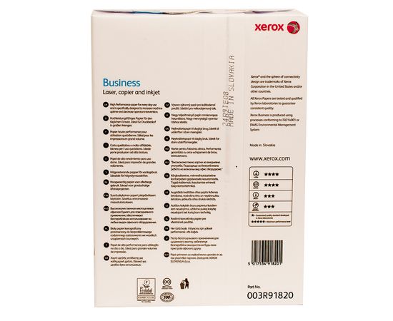 Купить Бумага офисная Business ECF А4, 80 г/м, 500 л, Класс В Xerox (003R91820) по лучшей цене